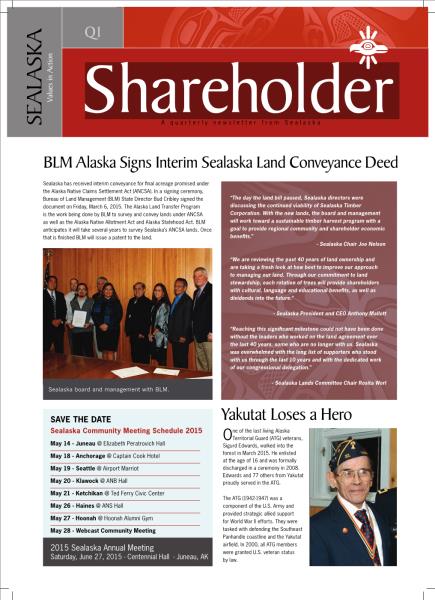 2015 Q1 Shareholder Newsletter